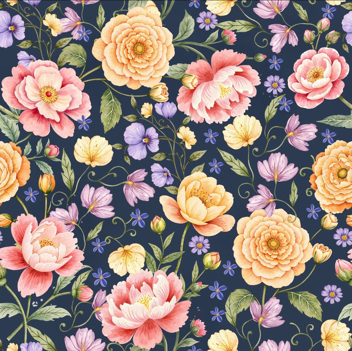 Navy Floral Collection