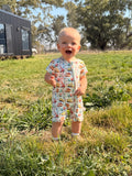 Construction Organic Zip Romper